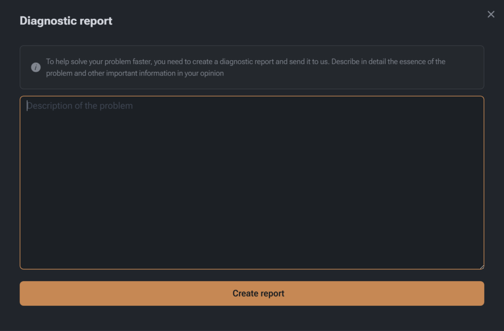 Diagnostic report