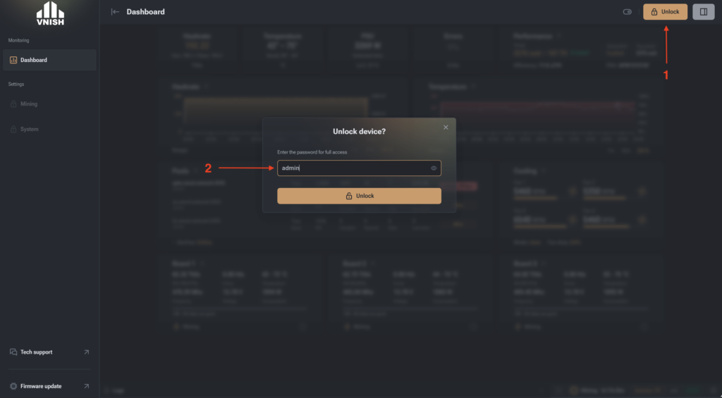 Miner configuration